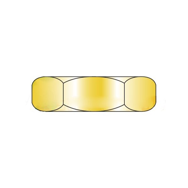 Newport Fasteners Hex Nut, 3/8"-16, Steel, Grade B, Cadmium Yellow, 21/64 in Ht, 1000 PK 983734 - main